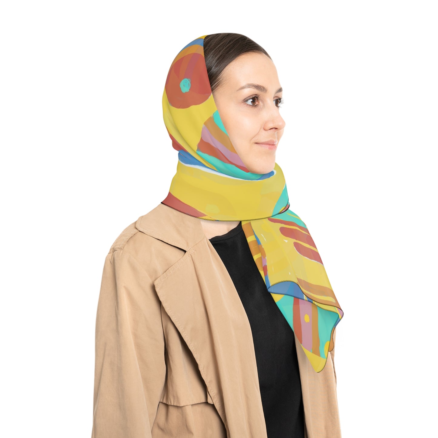 Rainbow Hands Scarf | Colorful Handprints Yellow