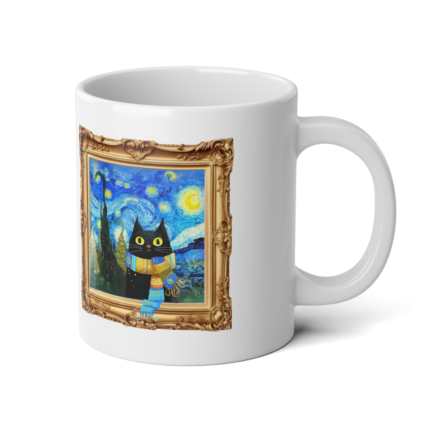 Inspired Mugs Series | No. 2 Starry Night Cat