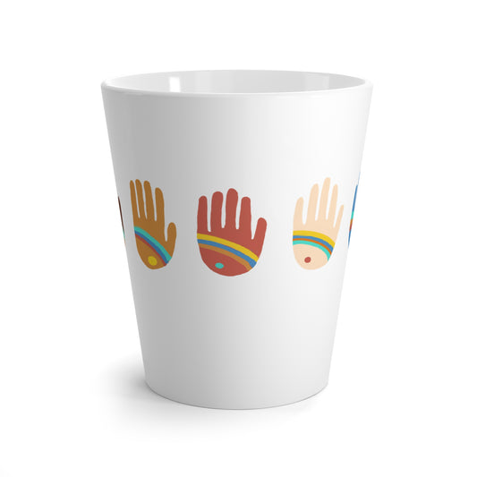 Rainbow Hands Latte Mug