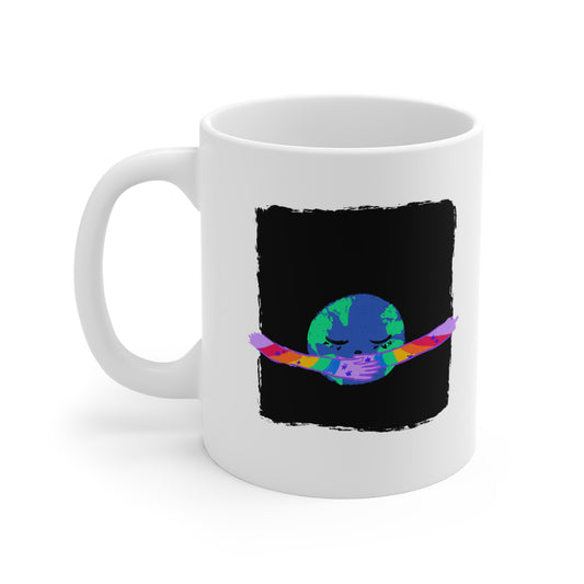 Rainbow Hands Around the World Mug