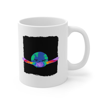 Rainbow Hands Around the World Mug